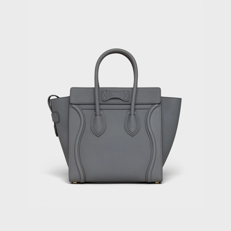 セリーヌ ラゲージ マイクロ ラゲージハンドバッグ ベビードラムドカーフスキン コール | celine micro luggage handbag in baby drummed calfskin kohl 裏面