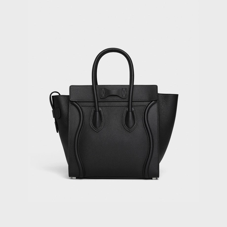 セリーヌ ラゲージ マイクロ ドラムドカーフスキン ブラック | celine micro luggage handbag in drummed calfskin black 裏面