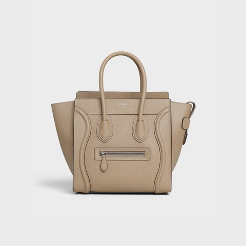 セリーヌ ラゲージ マイクロ ドラムドカーフスキン デューン | celine micro luggage handbag in drummed calfskin dune 正面