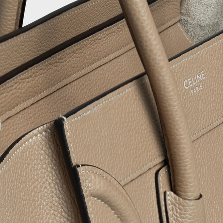 セリーヌ ラゲージ マイクロ ドラムドカーフスキン デューン | celine micro luggage handbag in drummed calfskin dune 持ち手部分