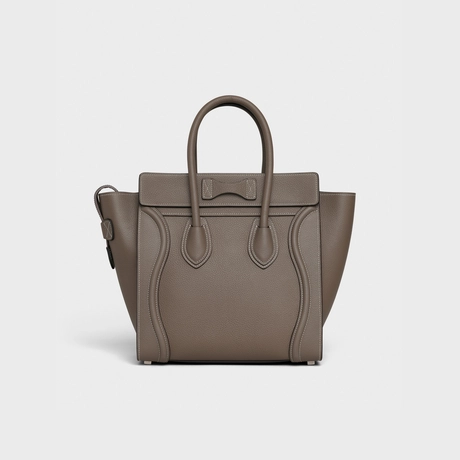 セリーヌ ラゲージ マイクロ ドラムドカーフスキン スリ | celine micro luggage handbag in drummed calfskin souris 裏面