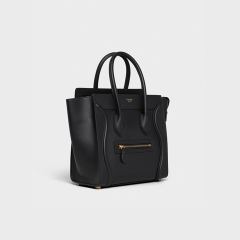 セリーヌ ラゲージ マイクロ ラゲージハンドバッグ スムースカーフスキン ブラック | celine micro luggage handbag in smooth calfskin black 左斜め前