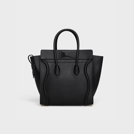 セリーヌ ラゲージ マイクロ ラゲージハンドバッグ スムースカーフスキン ブラック | celine micro luggage handbag in smooth calfskin black 裏面