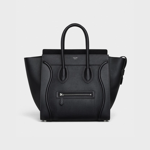 セリーヌ ラゲージ ミニ ラゲージハンドバッグ ドラムドカーフスキン ブラック | celine mini luggage handbag in drummed calfskin black 正面