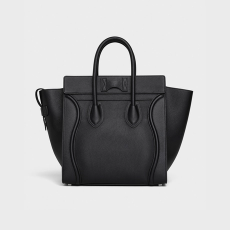 セリーヌ ラゲージ ミニ ラゲージハンドバッグ ドラムドカーフスキン ブラック | celine mini luggage handbag in drummed calfskin black 裏面