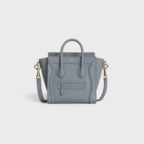 セリーヌ ラゲージ ナノ ベビードラムドカーフスキン コール | celine nano luggage bag in baby drummed calfskin kohl 正面