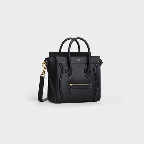 セリーヌ ラゲージ ナノ スムースカーフスキン ブラック | celine nano luggage bag in smooth calfskin black 左斜め前