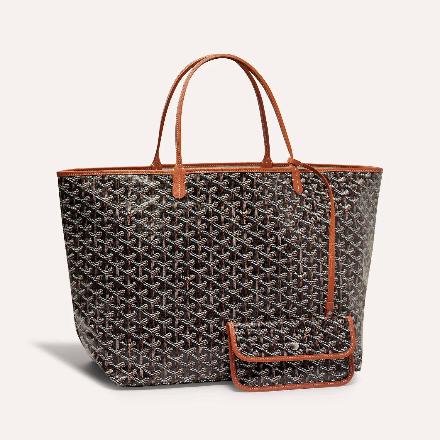 ゴヤール サンルイ GM ブラックブラウン | Goyard Saintlouis GM Black&Tan 斜め右前