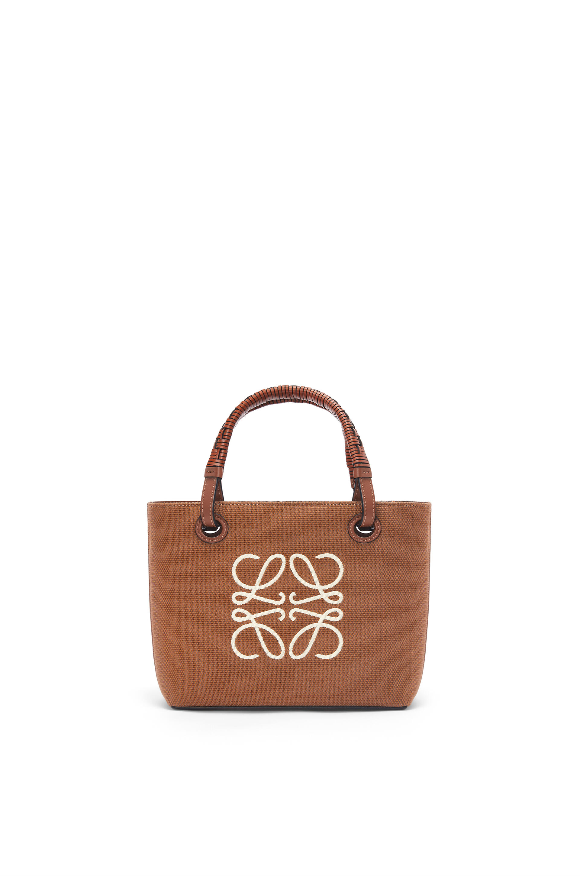 ロエベ アナグラム トートバッグ ミニ（ジャカード＆カーフ） タン/ピーカン | Loewe Anagram Tote Mini Jacquard Calf Tan Pecan