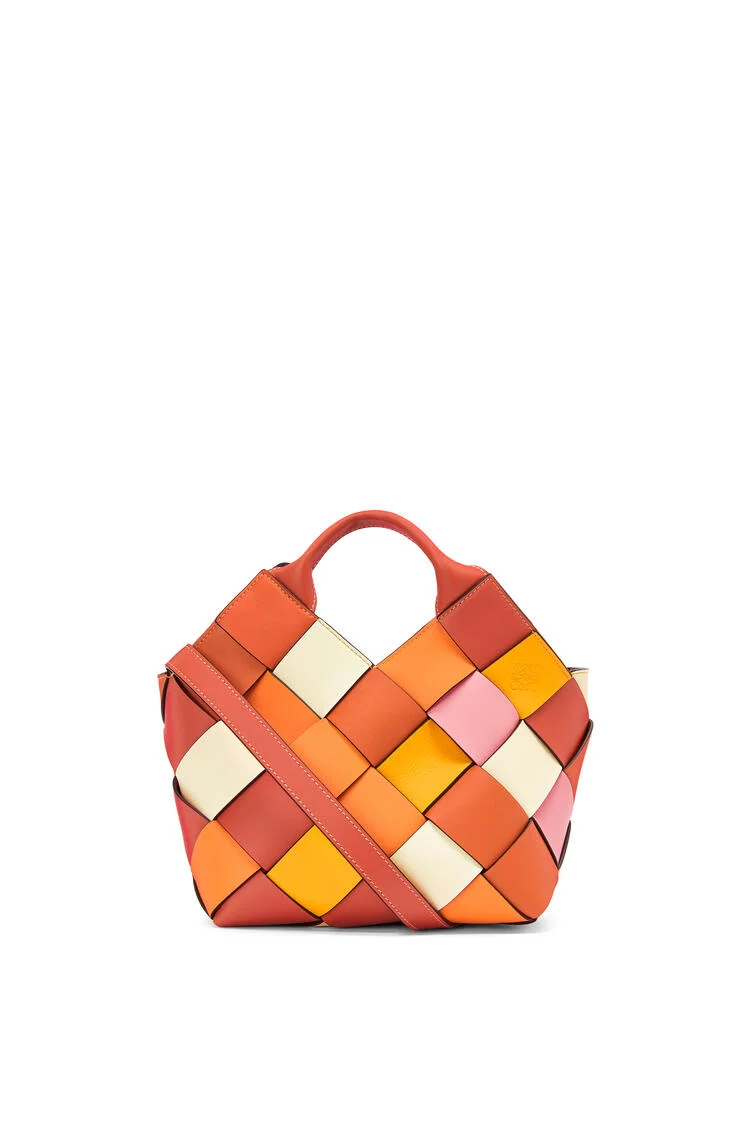 ロエベ ウーブン バスケットバッグ スモール (カーフ) オレンジ/オレンジ | Loewe Woven Basket Bag Small Calf Orange Orange